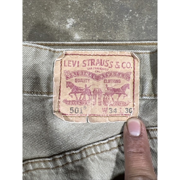 Levi's Men's 505 Regular Fit Jeans Timberwolf Garment Dye 34W x 30L 005052310 - Picture 2 of 6
